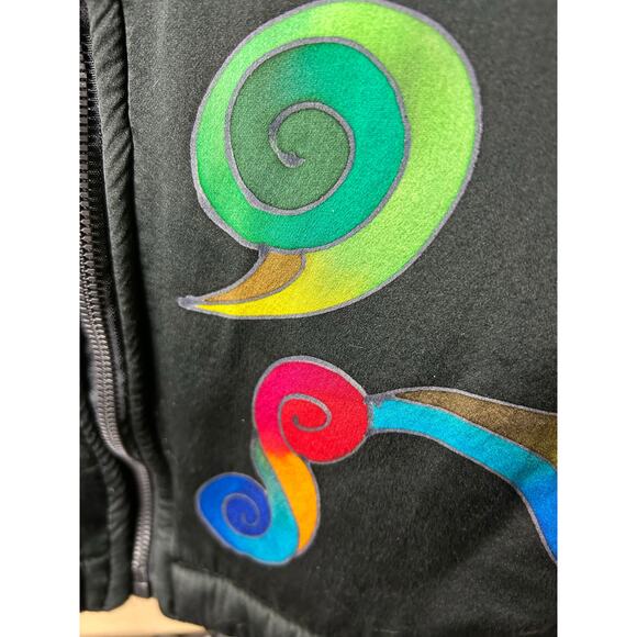 Fleece vest XXL invisible world, Juno, Alaska silk art to wear - Picture 6 of 10